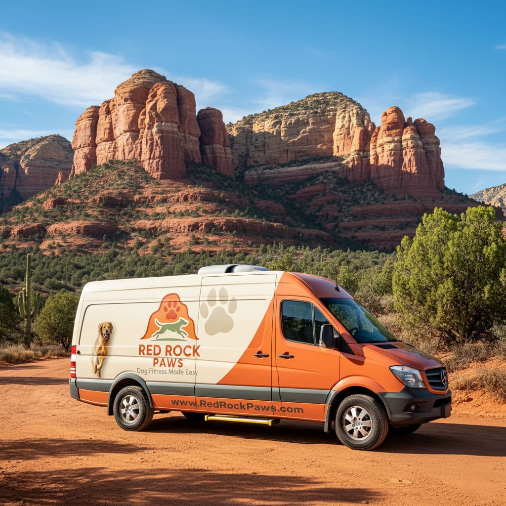 Red Rock Paws mobile dog exercise van in Sedona